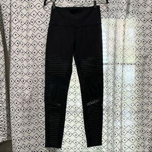 ALO Yoga Black High Waist Moto Leggings M